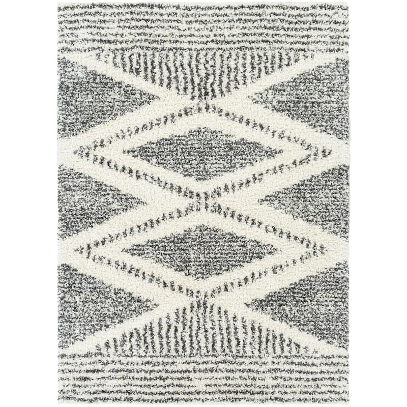 Livabliss Deluxe Shag Moroccan Tribal Area Rug