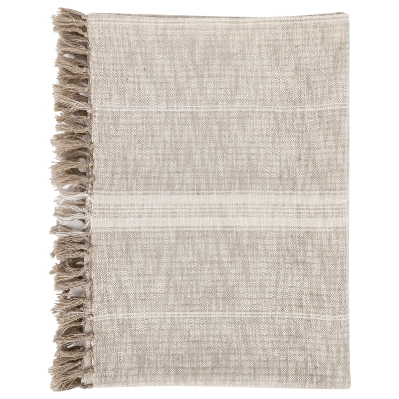 Lea 50"x 70" Throw Blanket by Kosas Home - Ivory/Natural