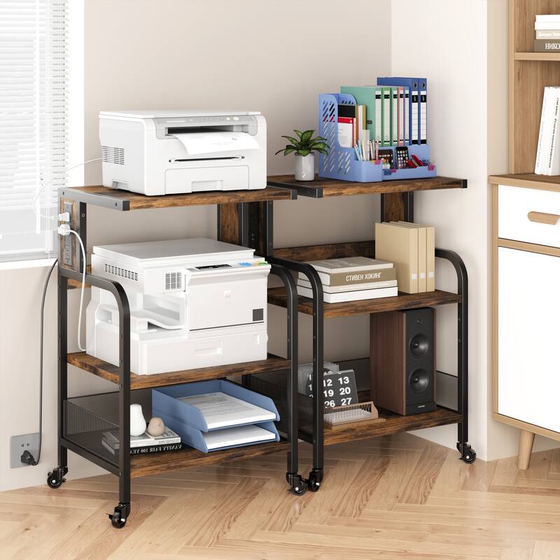 Movable File Cabinet Printer Stand for Home Office