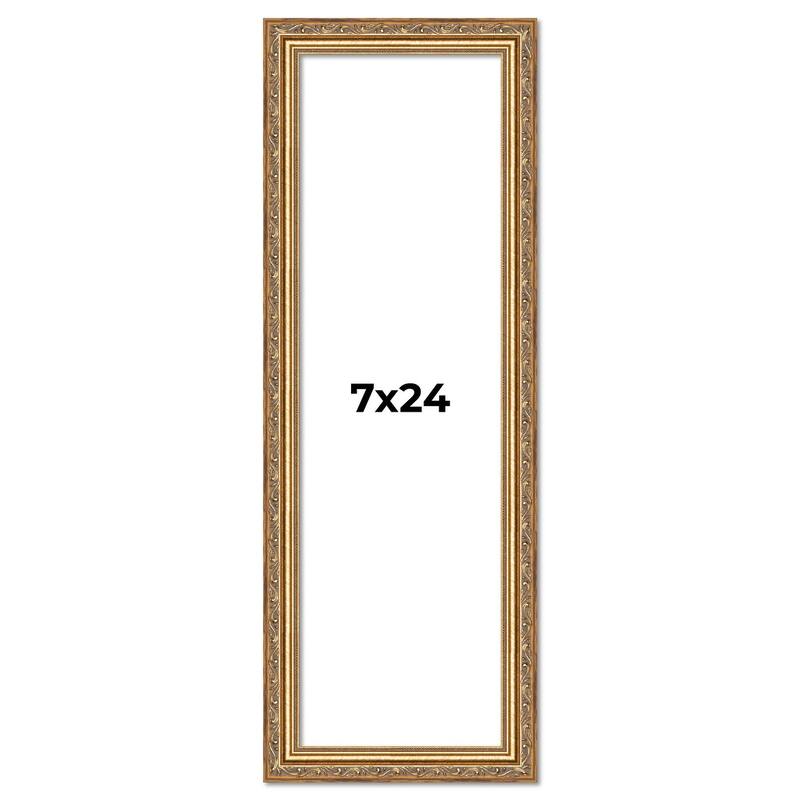 7x24 Frame Red Solid Wood Picture Frame Width 1.75 Inches | Interior Frame Depth 1 13/16 Inches