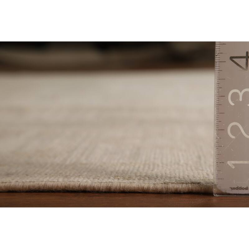 Hand Knotted Oriental 100% Wool Carpet Transitional All-Over Beige & Ivories Oushak Area Rug - 9' 10'' X 7' 11''