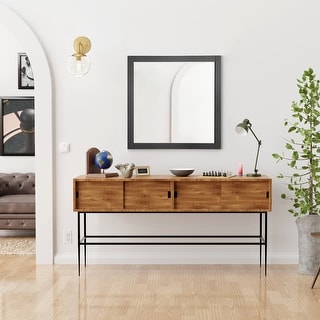 Shorewood Square Bathroom Soft Matte Black Mirror