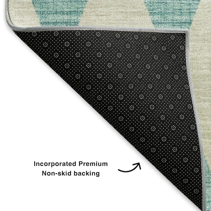 Premium Washable Super Soft Modern Diamond Mayfield Rug