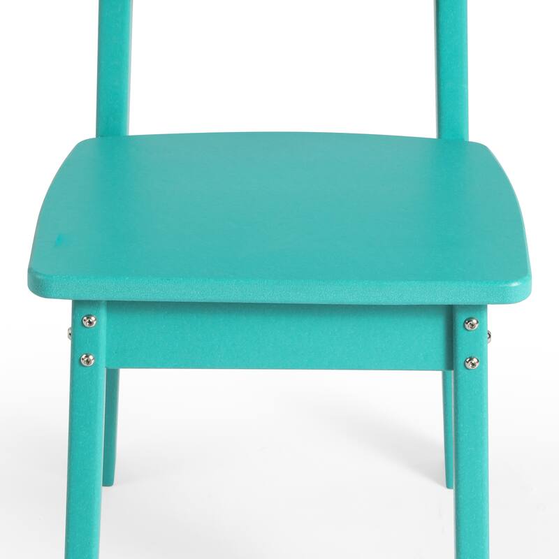 Polytrends Modern Mini Kids Outdoor Dining Chair (Set of 2)