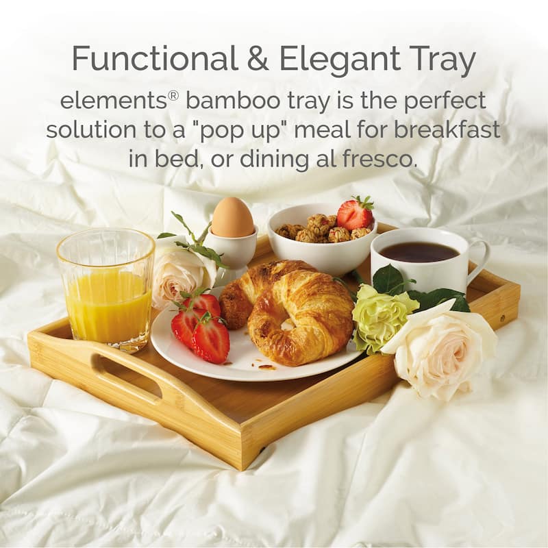 Elements Bamboo Bed Tray, 17X11 Inch