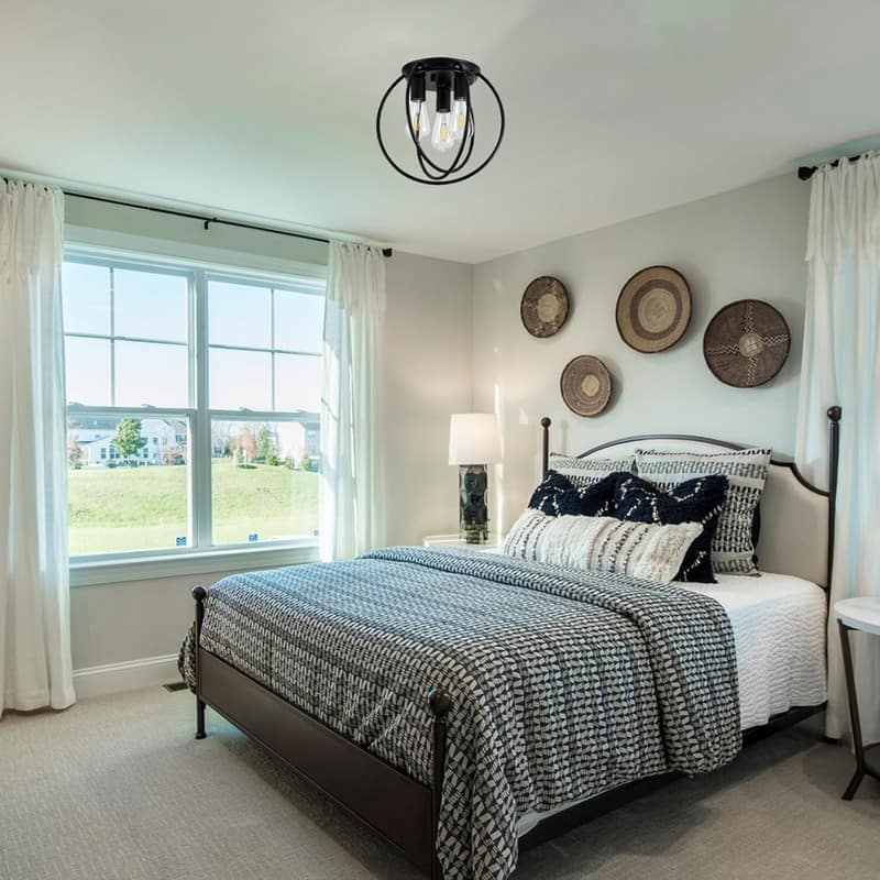 3 Light bulbs light Black ceiling light Metal kitchen lights - N/A