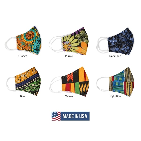 Urban Ethnic African Print Cloth Face Mask Reusable Nose Clip Filter Pocket. Opens flyout.