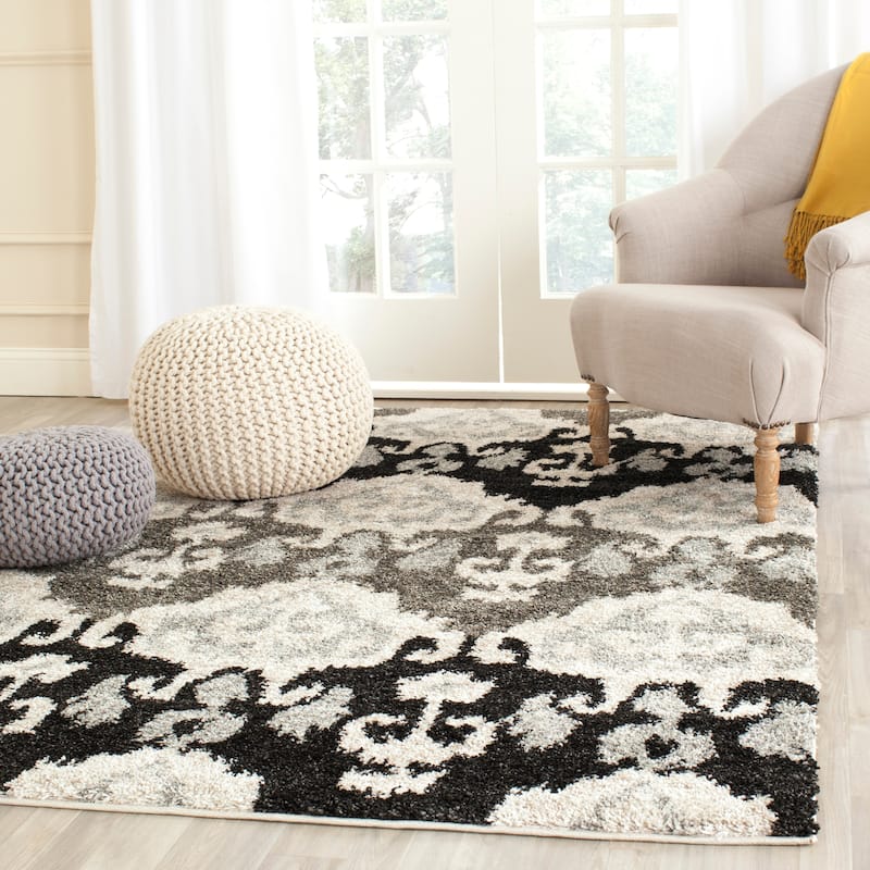 SAFAVIEH Couture Tibetan Shag Eljona Rug - 8' x 10' - Ivory/Grey