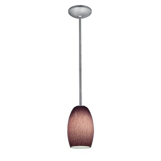 Access Lighting Chianti Steel Integrated LED Rod Pendant, Purple Cloud Shade