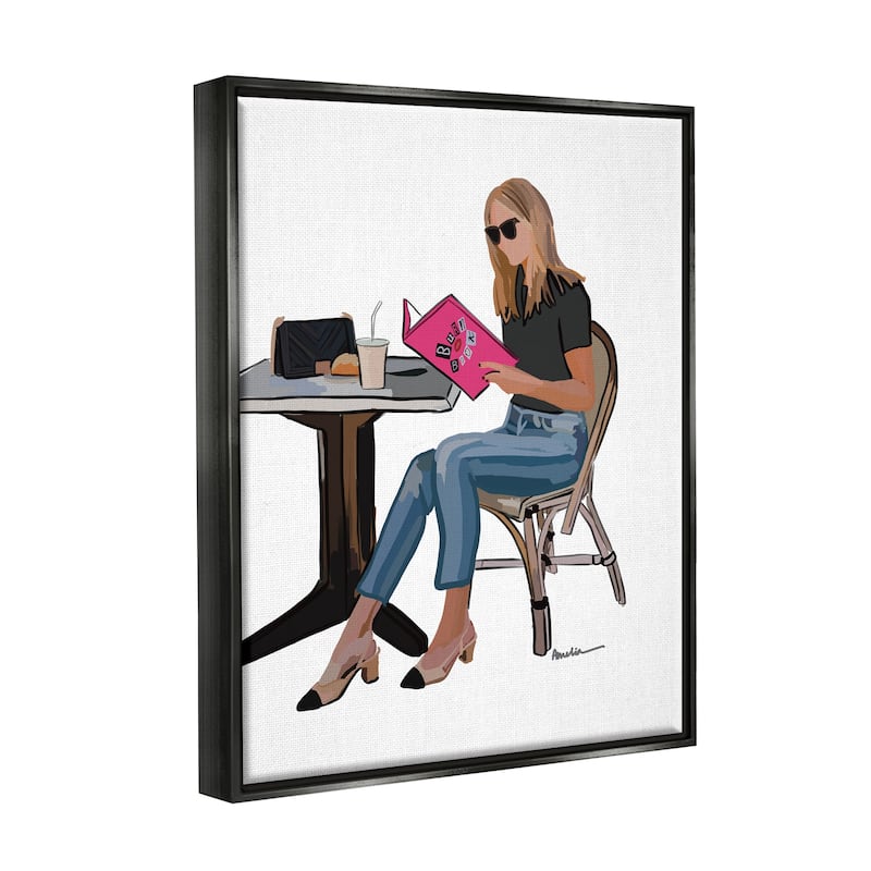 Stupell Industries Burn Book Movie Girl Sitting Framed Floater Canvas ...