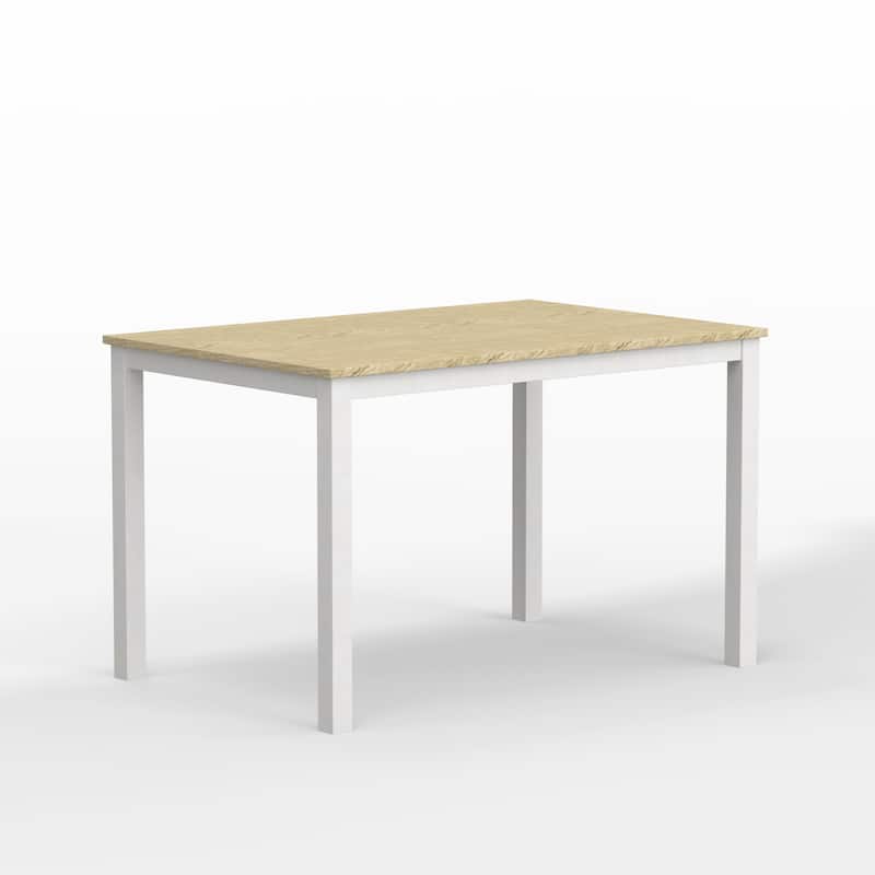 3-Piece Dining Set, 48" Rectangle Wood Table and Double X-Back Chairs