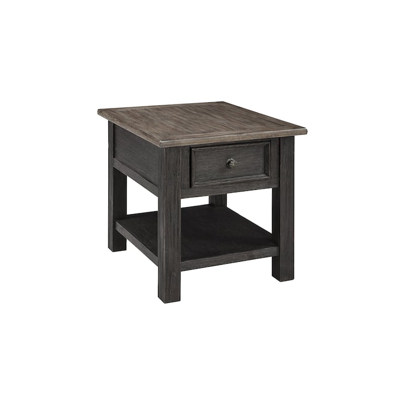 Signature Design by Ashley Tyler Creek Grayish Brown/Black Coffee Table with 2 End Tables - 46" W x 26" D x 20" H