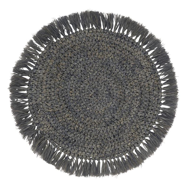 Raffia Design Round Placemats (Set of 4)