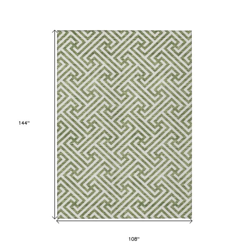 HomeRoots Geometric Transitional Rectangle Outdoor Rug