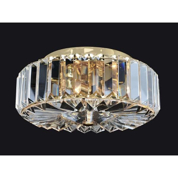 Two-Light Close-to-Ceiling Fixture - 9.5 Inch White Glass Brushed Nickel Bathroom Light