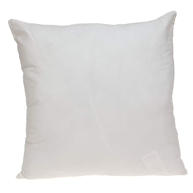 Floral Bud Square Cotton Throw Pillow - 22" - White and Brown