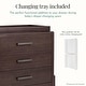 preview thumbnail 6 of 5, Evolur Atlas Nursery Dresser with Changing Tray | 3-Drawer Hardwood Chest for Baby Room | ASTM Certified | Roasted Chestnut