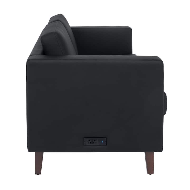 Commercial Lobby Loveseat with 2 Outlets/1 USB/1 USB-C Ports - 56.5"W x 31.25"D x 32.5"H