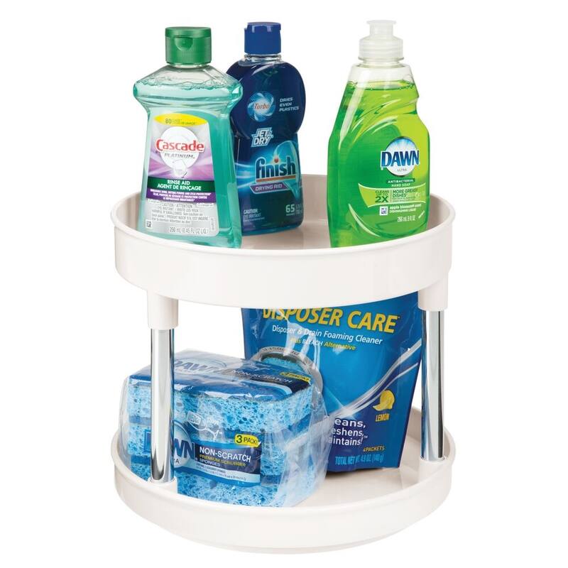 mDesign 2 Level Food Storage Lazy Susan Turntable 9 X 9 Bed Bath