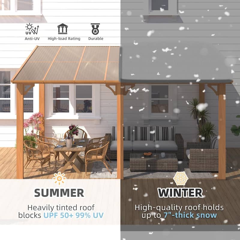 AECOJOY Wall Mounted Gazebos Pergola Gazebo Awnings for Backyard