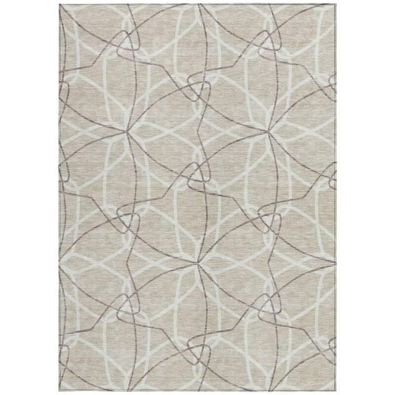HomeRoots Geometric Modern Rectangle Outdoor Rug