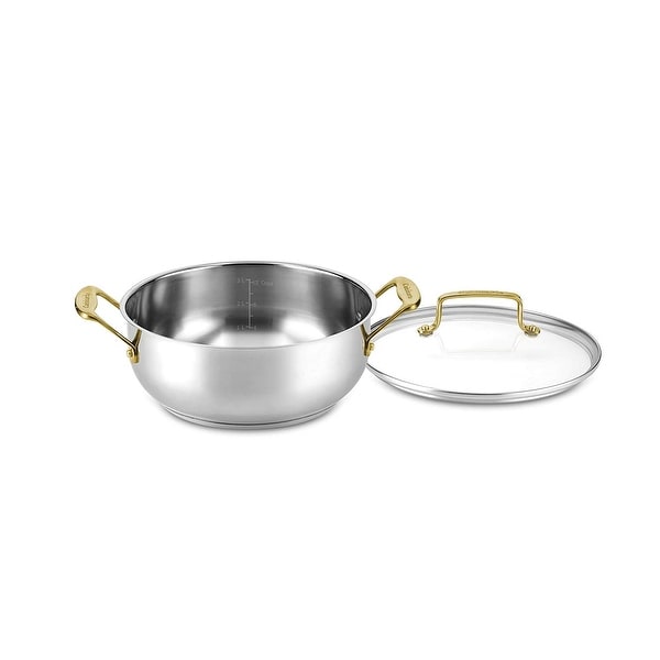 Cuisinart C7M44-24GD Mineral Collection 4 Quart Dutch Oven with Cover, Stainless Steel. Opens flyout.