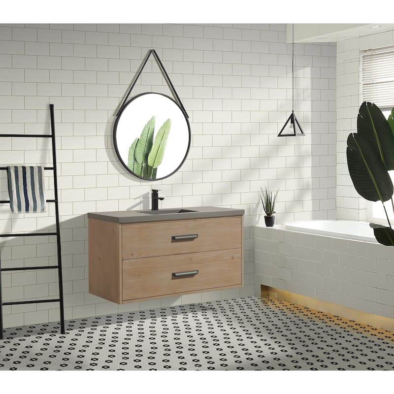 Ari Bath Kane 42" Bathroom Vanity Weathered Fir