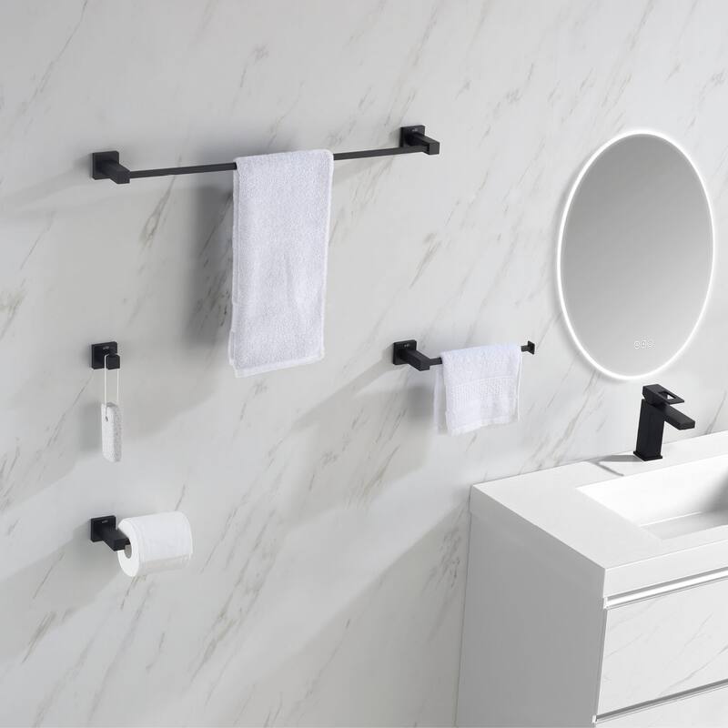 Cube 4 Piece Bathroom Hardware Set