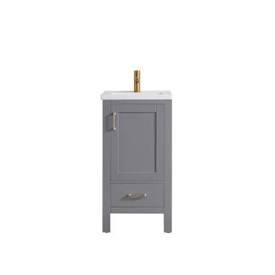 Gela 18" Single Vanity in Grey with Drop-In Basin