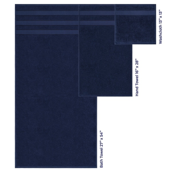 dimension image slide 9 of 10, American Soft Linen Salem Bath Towel Set, 6 Piece Towels for Bathroom Large 100% Cotton 2 Bath Towels 2 Hand Towels 2 Washcloths