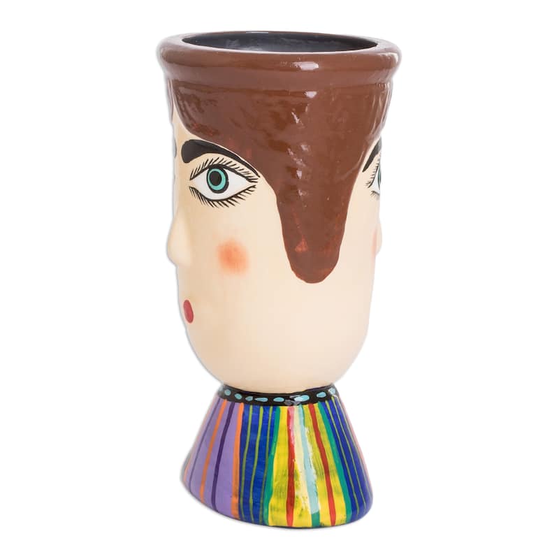 Novica Handmade San Felipes Giant Ceramic Flower Pot