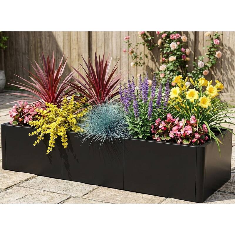Metal Planter Box, with Drainage Holes - 20.5*53.5*11.8 in