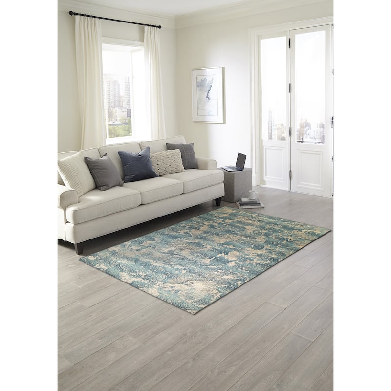 Liora Manne Marina Stormy Sea Abstract Indoor/ Outdoor Area Rug