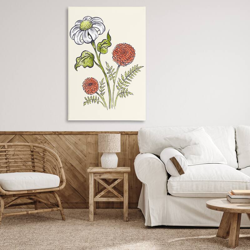 Stupell Vintage Style Garden Blossoms Canvas Wall Art Design By Hannah Moren