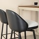 preview thumbnail 36 of 50, Glitzhome Modern 3-Piece Adjustable Bar Table Faux Leather Stool Pub Sets