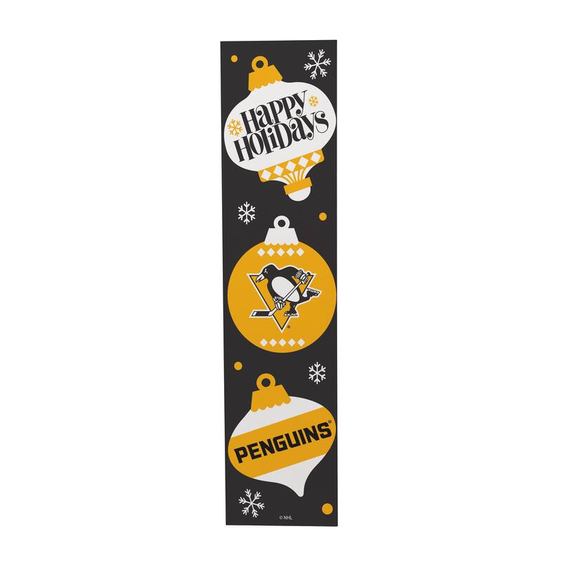 47" Double Sided Seasonal Porch Leaner, Pittsburgh Penguins - 47" x 11.25"