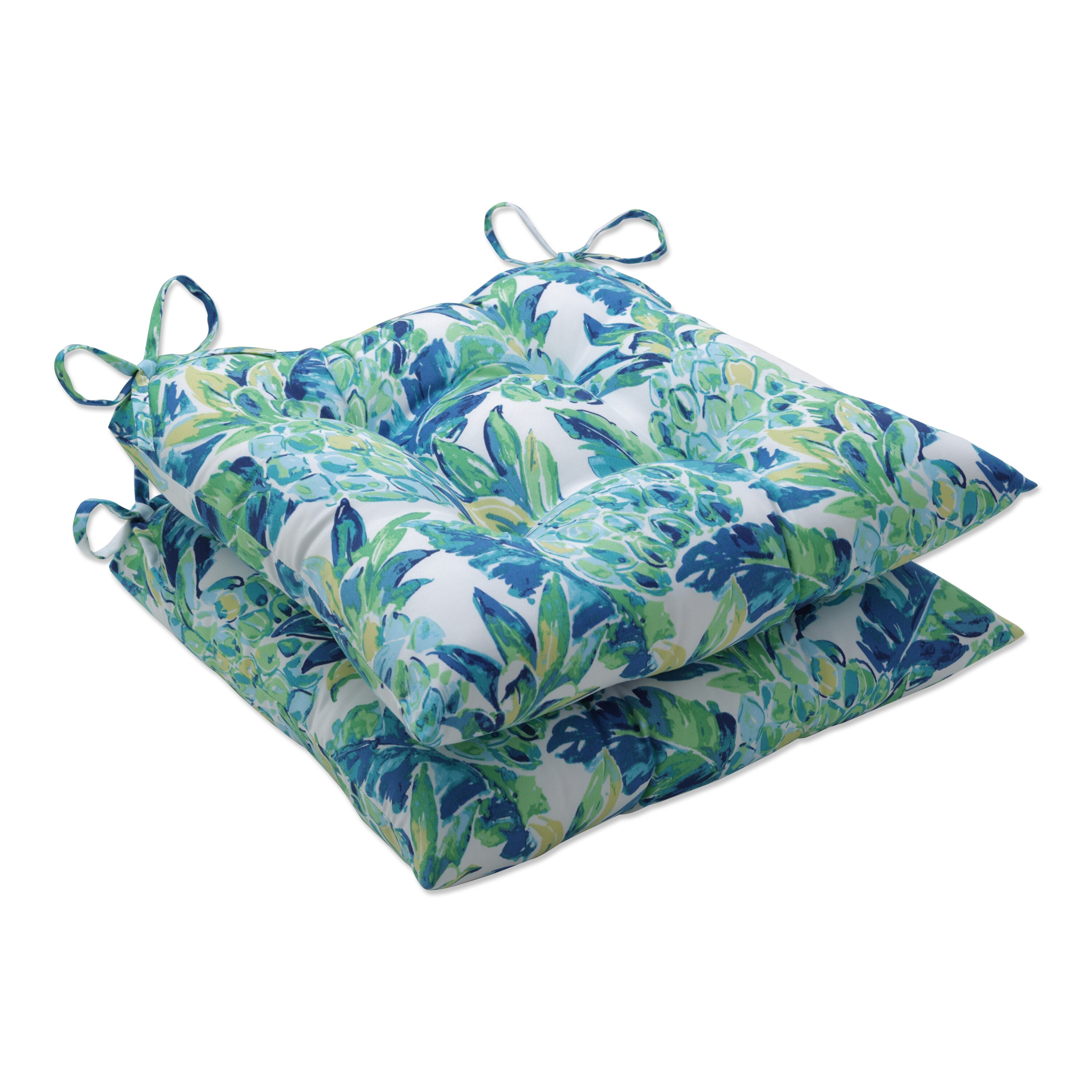 Pillow Perfect Outdoor Vida Opal Tufted Seat Cushions 18.5 X 19