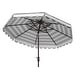 preview thumbnail 13 of 13, SAFAVIEH Outdoor Living Vienna 9Ft Round Double Top Crank Umbrella