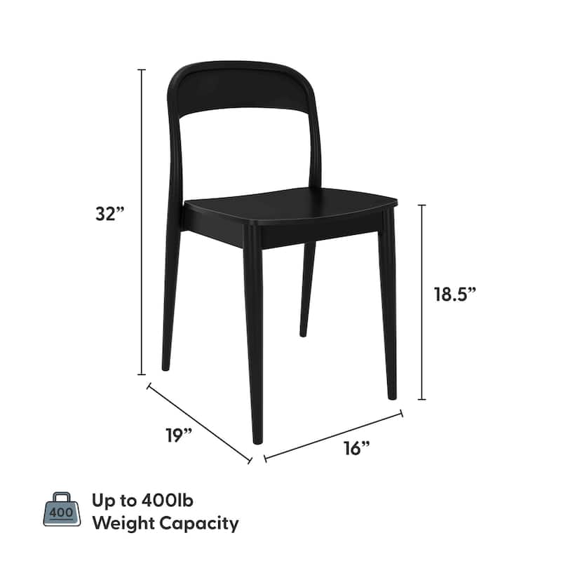 Plank and Beam Loar Mid-Century Modern Solid Wood Dining Chair