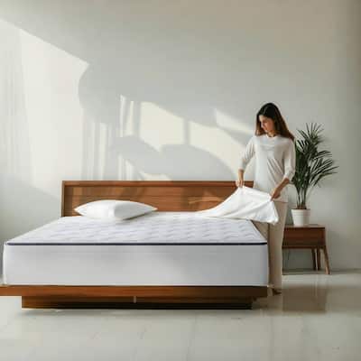SweDrea 10 in. Medium Firm Cooling Gel Memory Foam Hybrid Mattress with Breathable Comfort, CertiPUR-US Certified