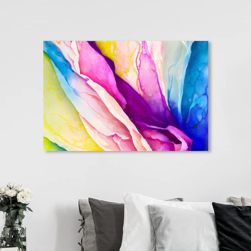 Wynwood Studio Abstract Gemstone Shades Pink and Modern & Contemporary Wall Art Canvas Print - 36 x 54