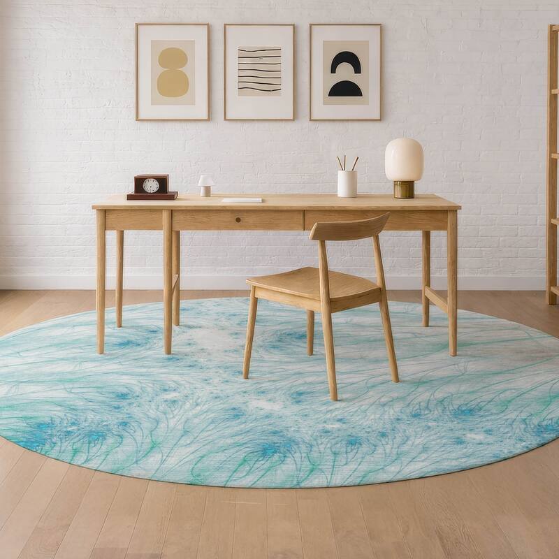 Machine Washable Indoor/ Outdoor Modern Cheraw Chantille Rug