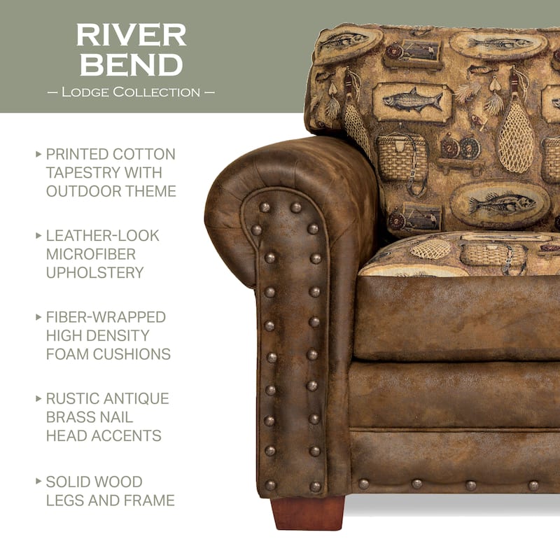 American Furniture Classics Model 8505-80 River Bend Sleeper Sofa