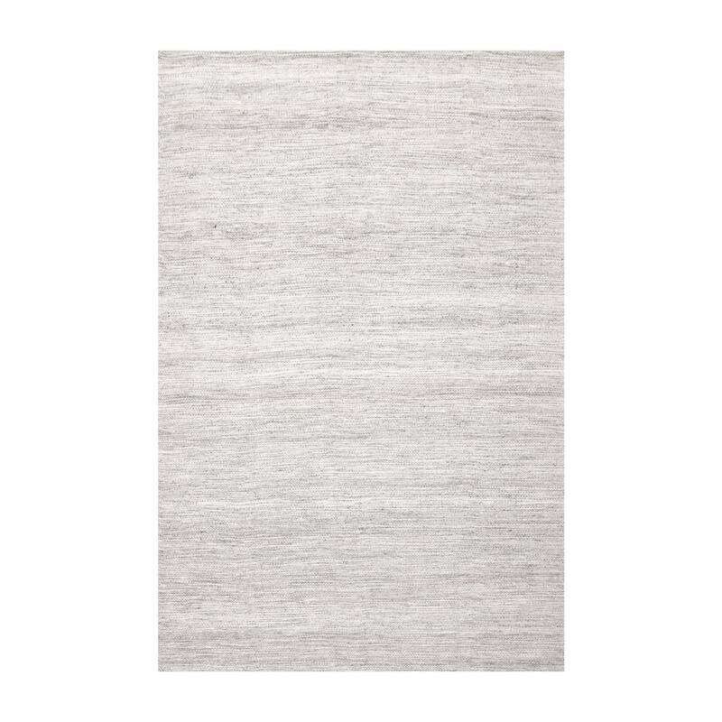 Hand Woven Silver,Gray Dhurry Wool Traditional Oriental Area Rug - 2' 4'' x 8'