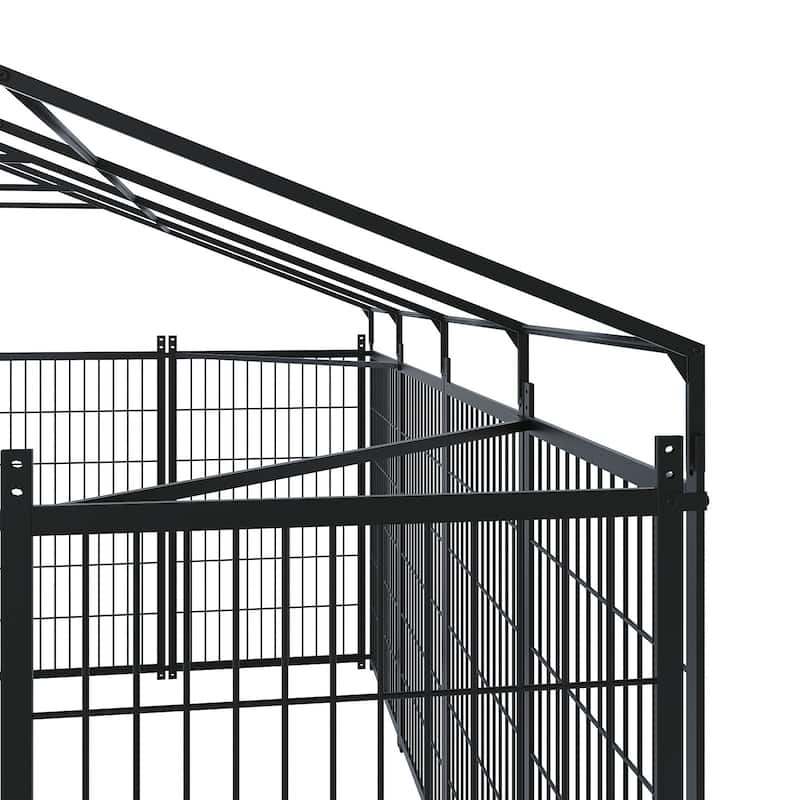 Large Dog Kennel Outdoor Pet Pens Dogs Run Enclosure Animal Hutch Metal Coop Fence