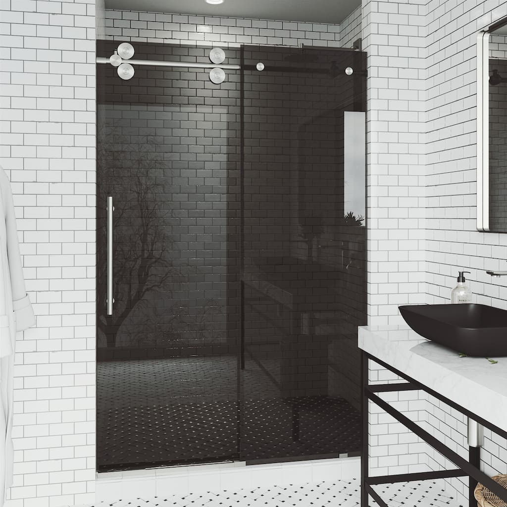 VIGO Elan Frameless Sliding Shower Door