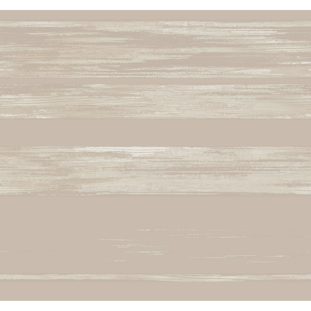 Ronald Redding Horizontal Dry Brush Taupe Wallpaper