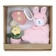 preview thumbnail 1 of 4, Lambs & Ivy Garden Bunny 3-Piece Developmental Infant Baby Plush Gift Set