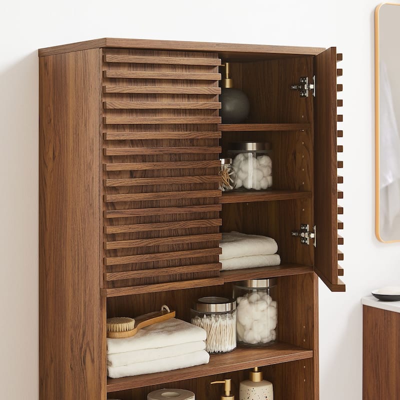 Render Tall Bathroom Storage Cabinet