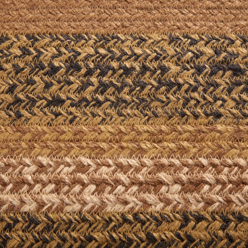 Kettle Grove Jute Rug Oval Stencil Star w/ Pad 36x60 - 3'x5'